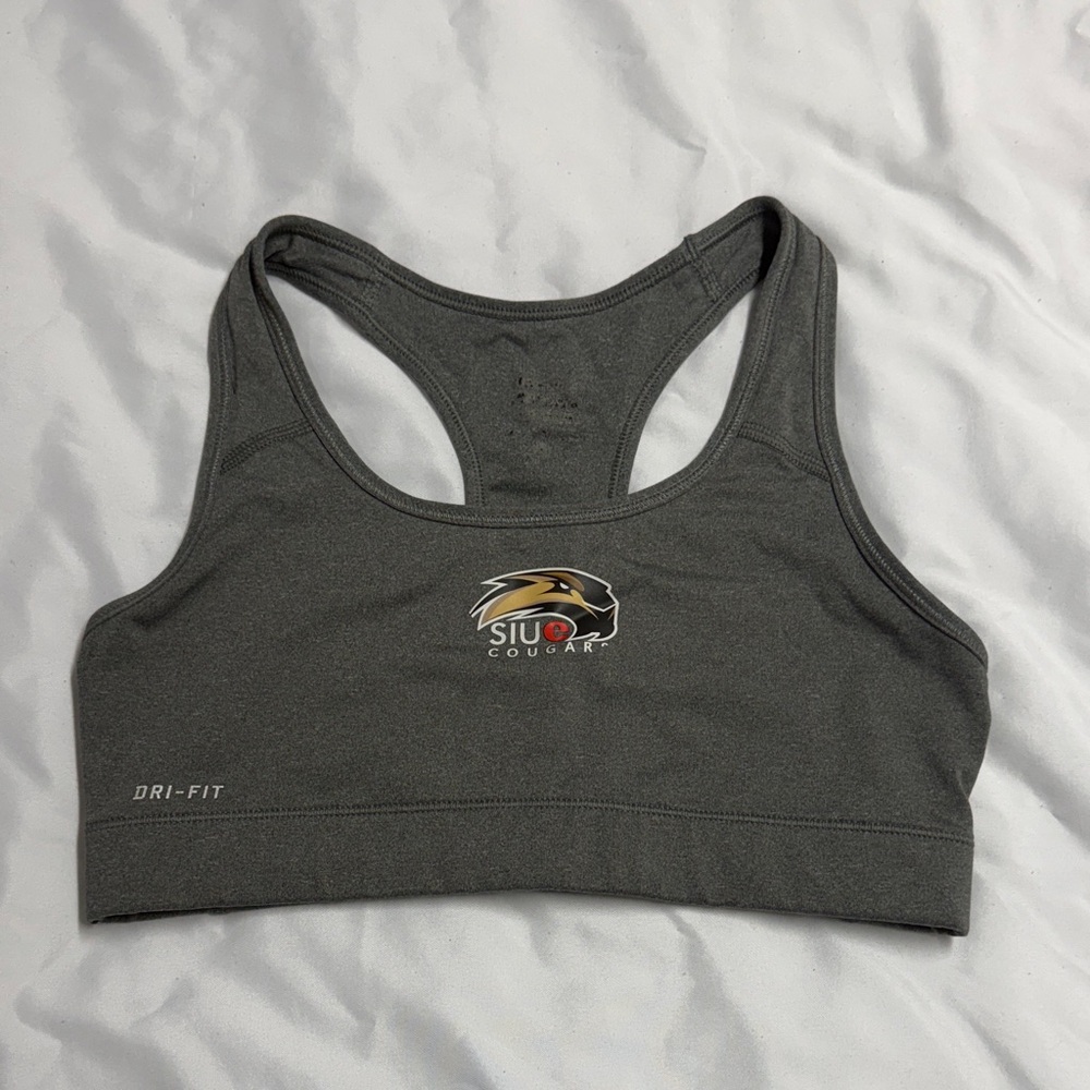 SIUE Gray Nike Dri-Fit Sports Bra